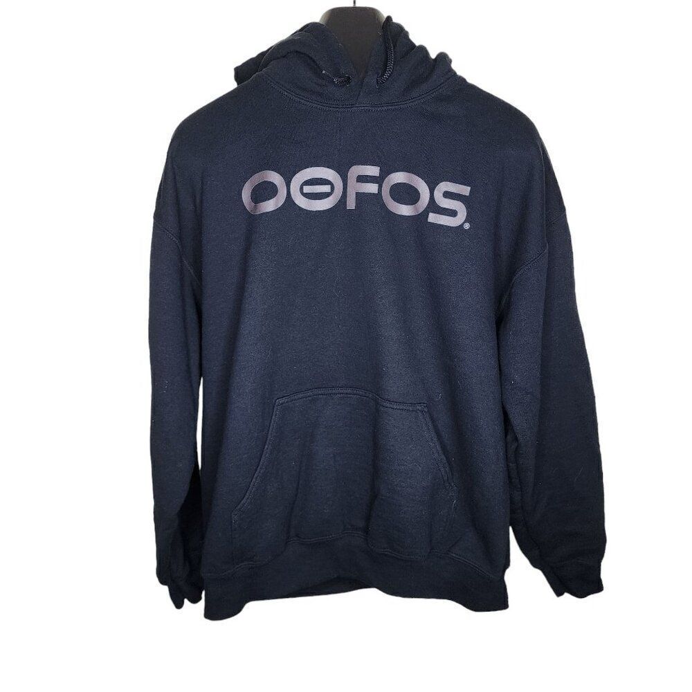 Oofos Hooded Long Sleeve Hoodie Sweatshirt Mens Size L Black
